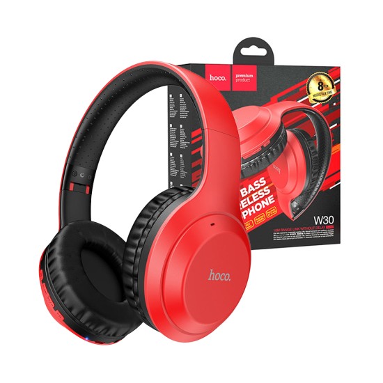 Auriculares Inalámbricos Hoco W30 Fun Move Bluetooth V5.1 Rojo